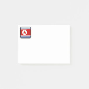 Nordkoreas flagga post-it block
