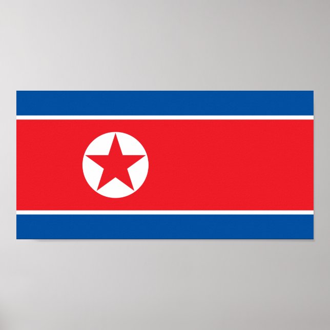 Nordkoreas flagga poster (Framsidan)