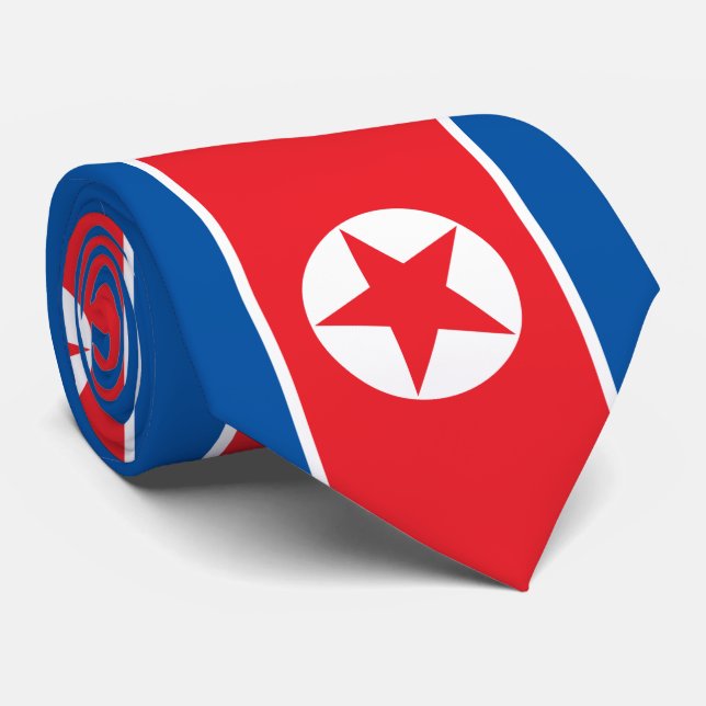 Nordkoreas flagga slips (Rullad)