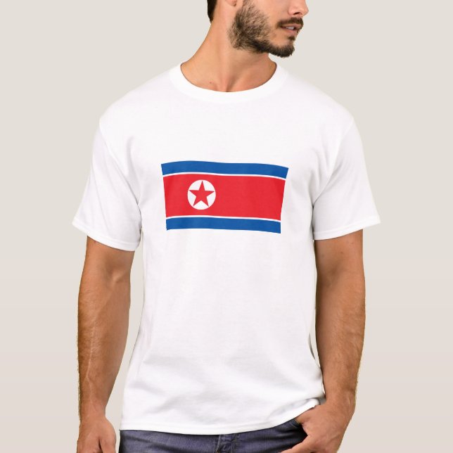 Nordkoreas flagga t shirt (Framsida)