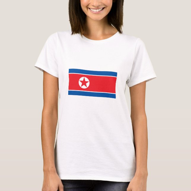Nordkoreas flagga t shirt (Framsida)