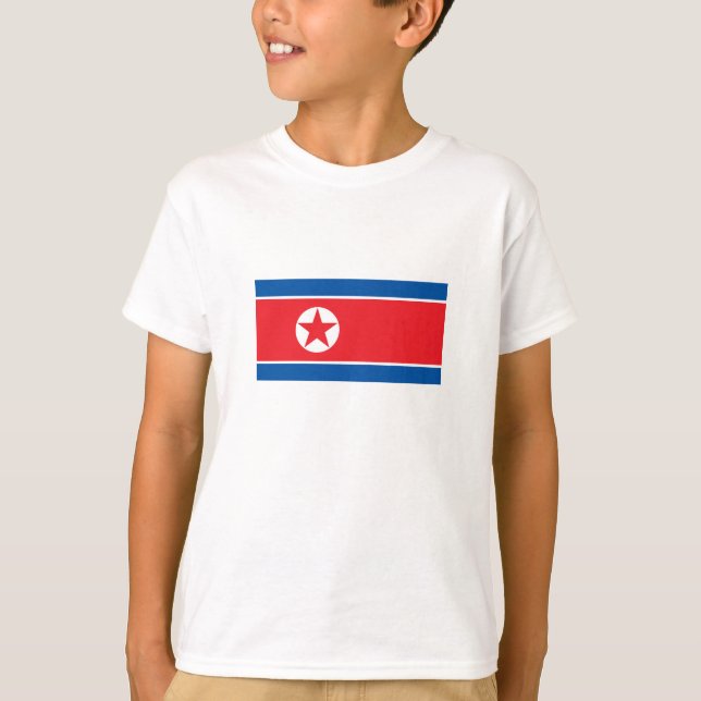 Nordkoreas flagga t shirt (Framsida)
