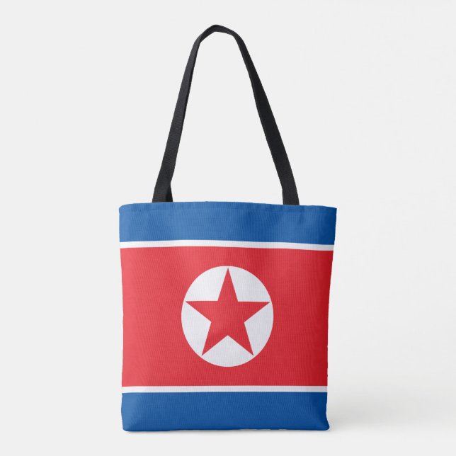 Nordkoreas flagga tygkasse (Baksida)