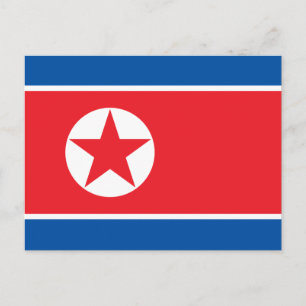 Nordkoreas flagga vykort