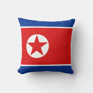 Nordkoreas Flagga x Flagga Pillow Kudde