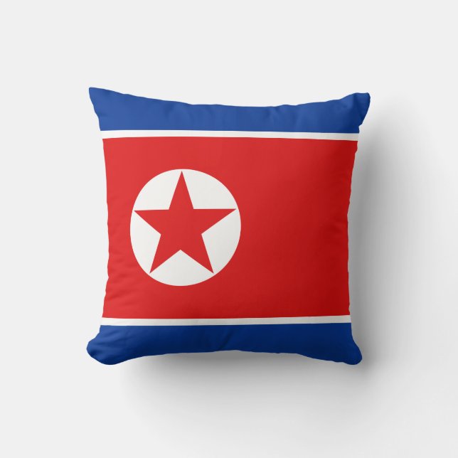Nordkoreas Flagga x Flagga Pillow Kudde (Framsida)