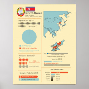 Nordkoreas Infografik Poster