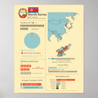 Nordkoreas Infografik Poster