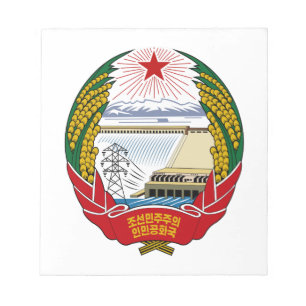 Nordkoreas nationella emblem anteckningsblock