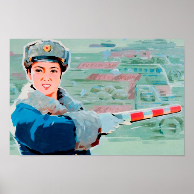 Nordkoreas propaganda Poster.. Poster (Framsidan)