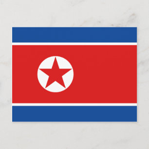 Nordkoreas vykort för Flagga