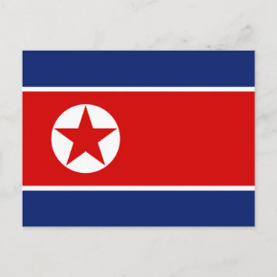 Nordkoreas vykort för Flagga