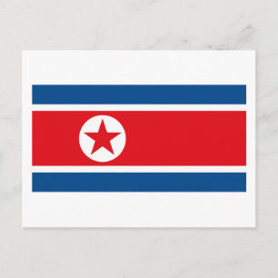 Nordkoreas vykort för Flagga