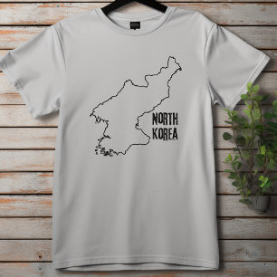 Nordkoreas yttre Gräns vid gränsen mellan Land och T Shirt