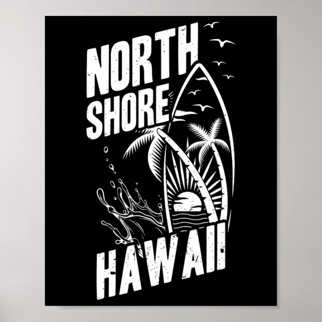 Nordkusten Hawaii Surfing _1  Poster (Framsidan)
