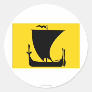 Nordland flagga runt klistermärke