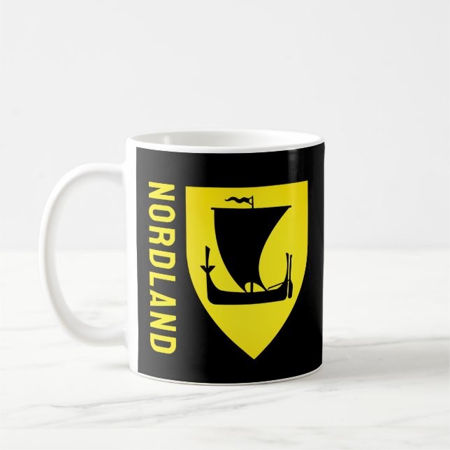 Nordland fylke jackar av arm - NORGE Kaffemugg (Vänster)