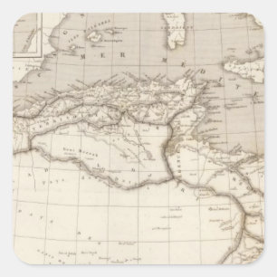 Nordlig afrika fyrkantigt klistermärke