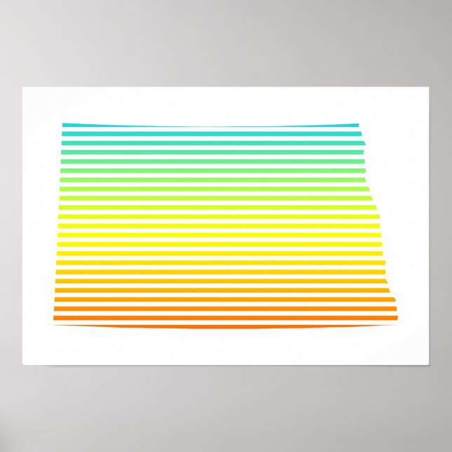 Nordlig dakotchill blekna poster (Framsidan)