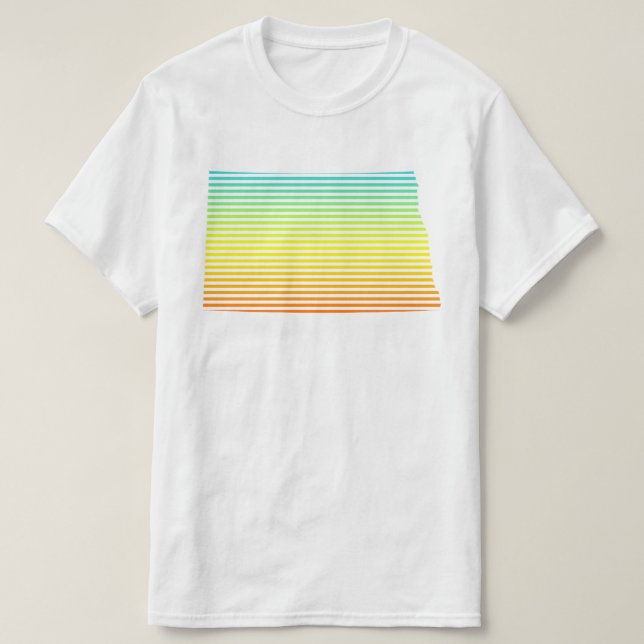 Nordlig dakotchill blekna t-shirt (Design framsida)