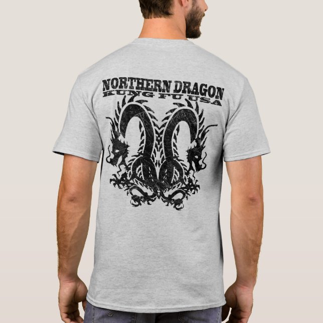 Nordlig drakekung fu USA T Shirt (Baksida)