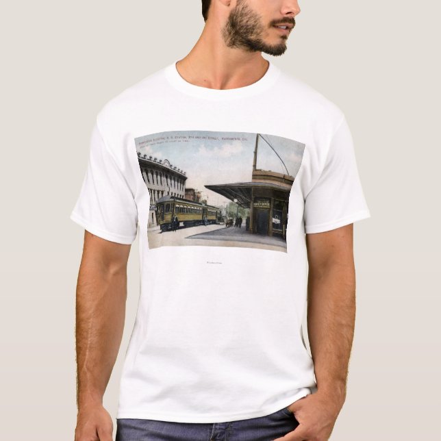 Nordlig elektrisk järnvägstation t shirt (Framsida)