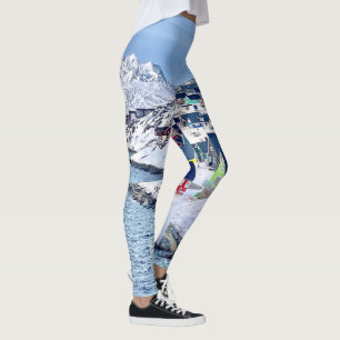 Nordlig grönländska färglösa hus Arktiska området Leggings