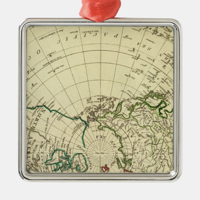 Nordlig halvklot 2 julgransprydnad metall (Framsidan)