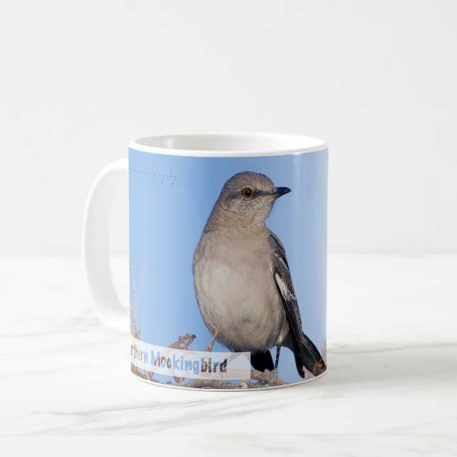Nordlig härmtrast Psalm 40:3 KJV Kaffemugg (Framsida vänster)