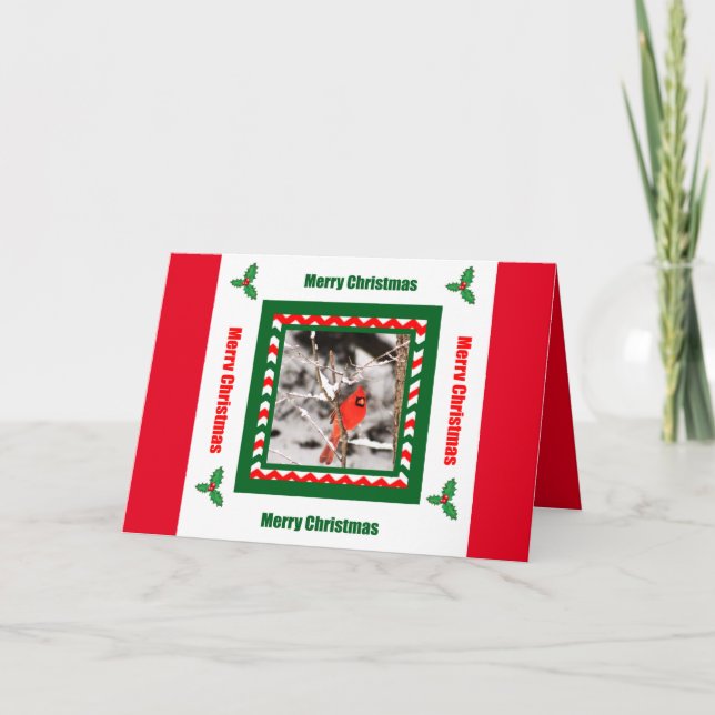 Nordlig huvudsaklig julkort för god jul helgkort (Framsida)