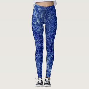 nordlig indisk skrift i Öster i blått Leggings