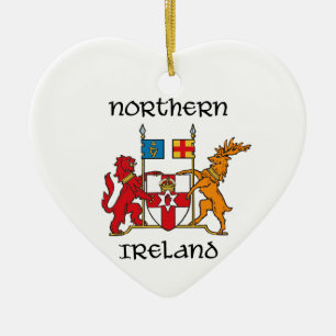 Nordlig - ireland - vapensköld/symbol/emblem julgransprydnad keramik