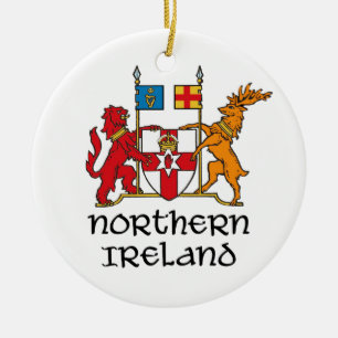 NORDLIG - Irland - flagga/vapensköld/emblem/symbo Julgransprydnad Keramik