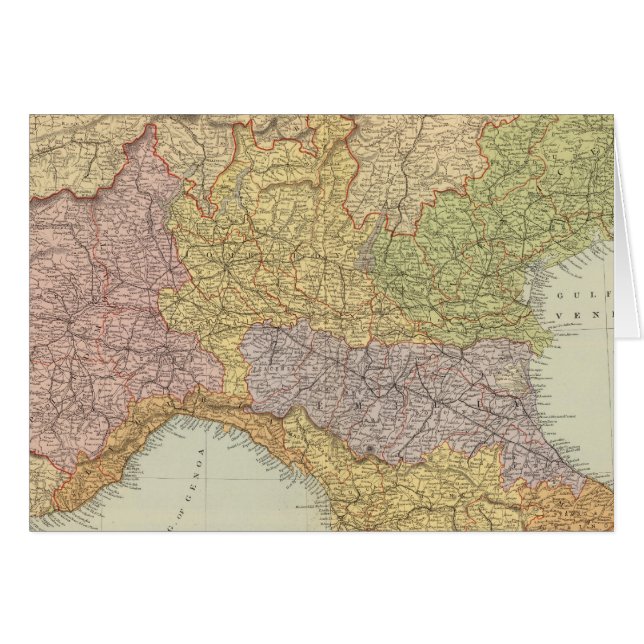 Nordlig Italien 2 Hälsningskort (Framsidan Horizontal)