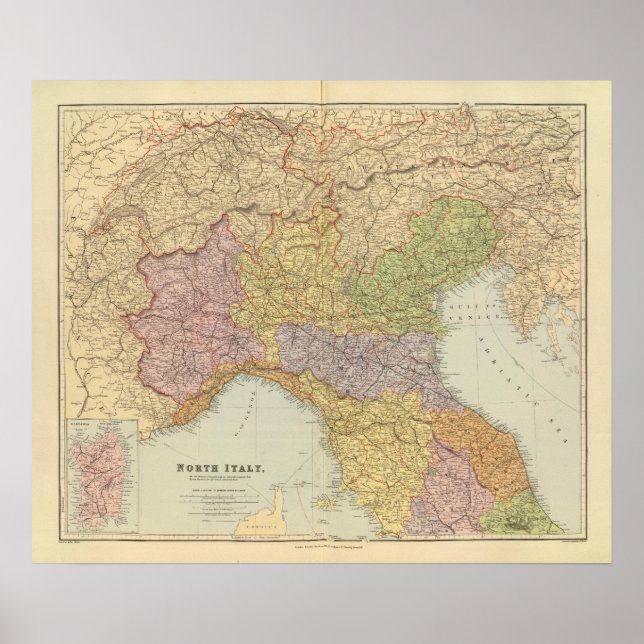 Nordlig Italien 2 Poster (Framsidan)