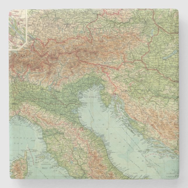 Nordlig italien, Österrike, &c Stenunderlägg (Framsidan)