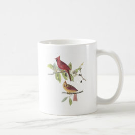 Nordlig kardinal vid Audubon Kaffemugg