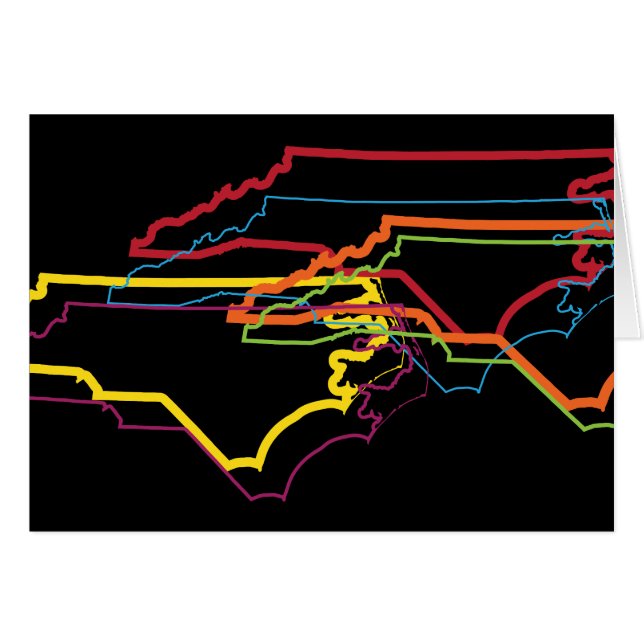 nordlig karolina-pride oskärpa hälsningskort (Framsidan Horizontal)