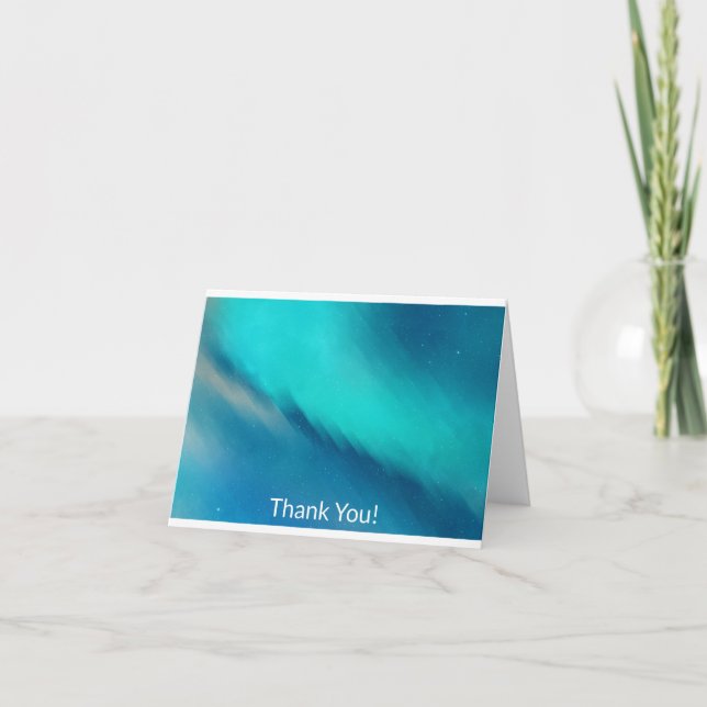 Nordlig ljusaurora tack kort (Framsida)