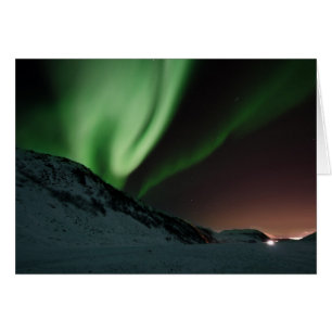Nordlig ljusnorge för aurora hälsningskort
