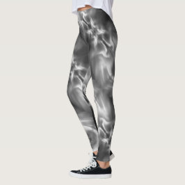 Nordlig ljussvart & vit - damasker leggings