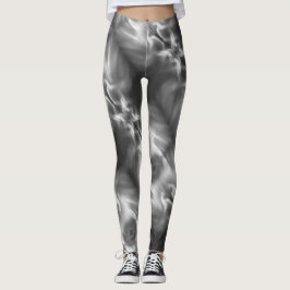 Nordlig ljussvart & vit - damasker leggings