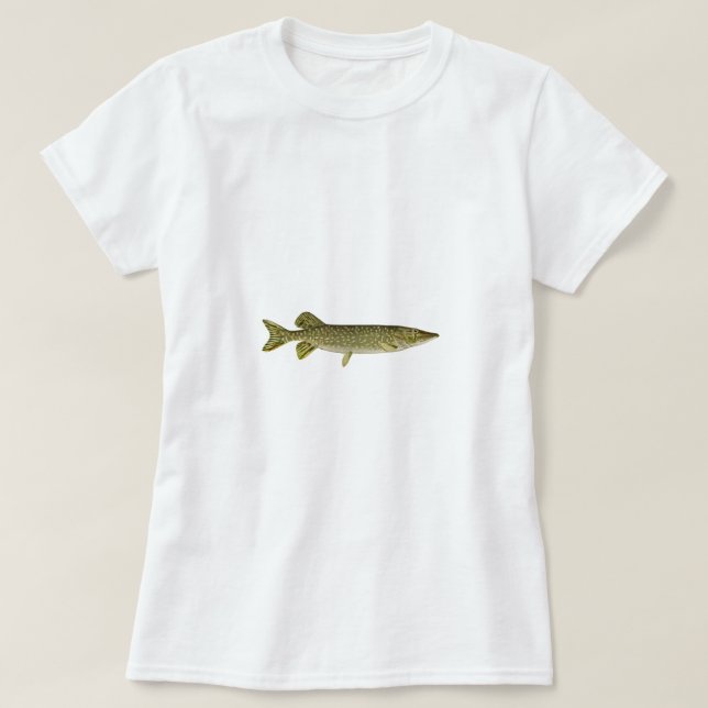 Nordlig Pike konst T-shirt (Design framsida)