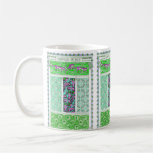 Nordlig regndjungel av papegoja, Art nouveau, papp Kaffemugg