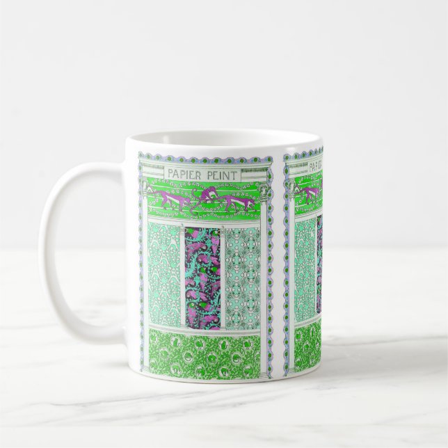 Nordlig regndjungel av papegoja, Art nouveau, papp Kaffemugg (Vänster)