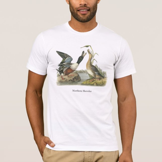 Nordlig Shoveler, John Audubon T-shirt (Framsida)