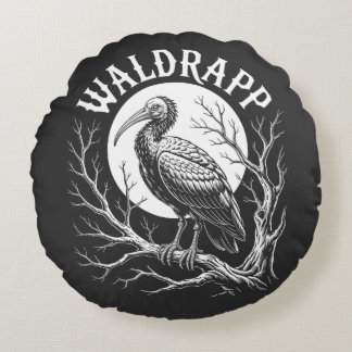 NORDLIG SKALLIG IBIS WALDRAPP UTSATTA FÅGLAR RUND KUDDE