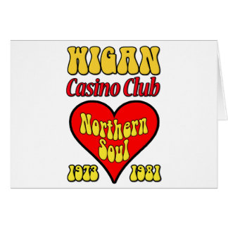 Nordlig Soul för Wigan kasinoklubb Hälsningskort