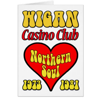 Nordlig Soul för Wigan kasinoklubb Hälsningskort