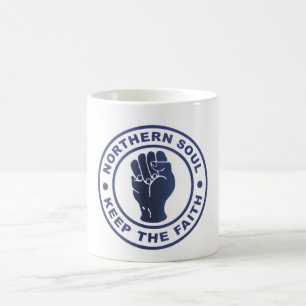 Nordlig Soulbehålla troslogorna & nävesymbolet Kaffemugg